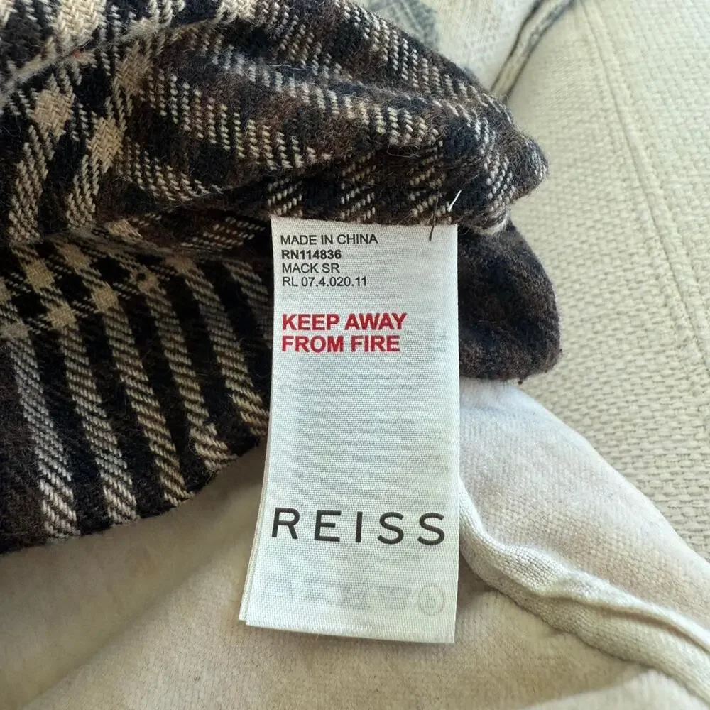 Reiss brown plaid